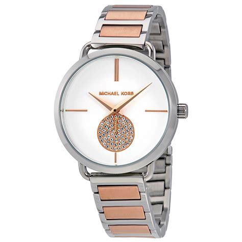 michael kors portia silver tone watch|Michael Kors Portia Silver Dial Two.